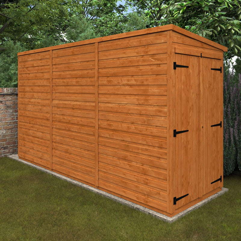 Flex Double Door Windowless Shiplap Timber Pent Shed - Shed