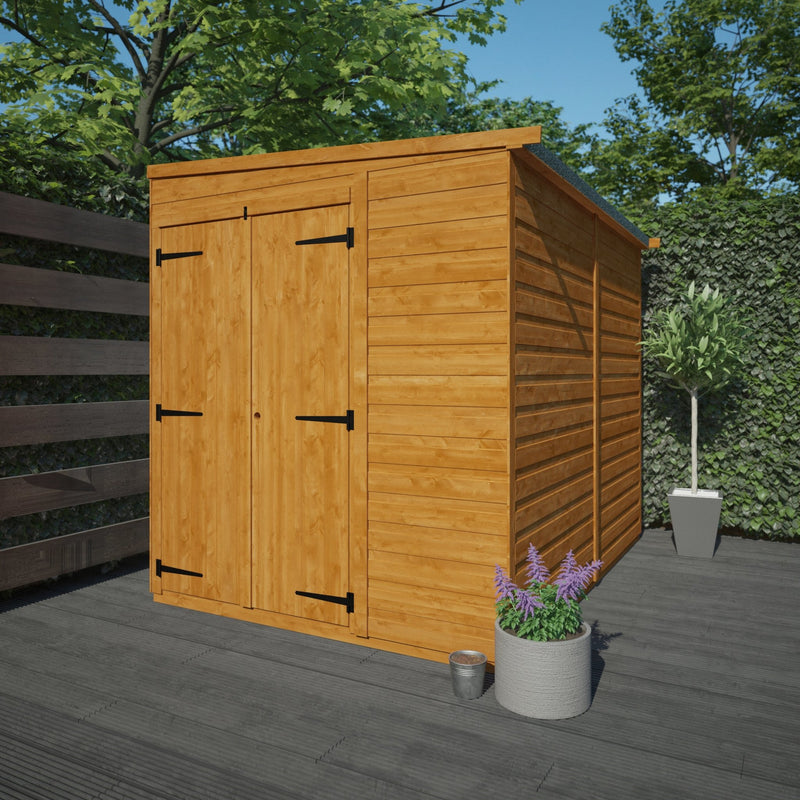 Flex Double Door Windowless Shiplap Timber Pent Shed - Shed