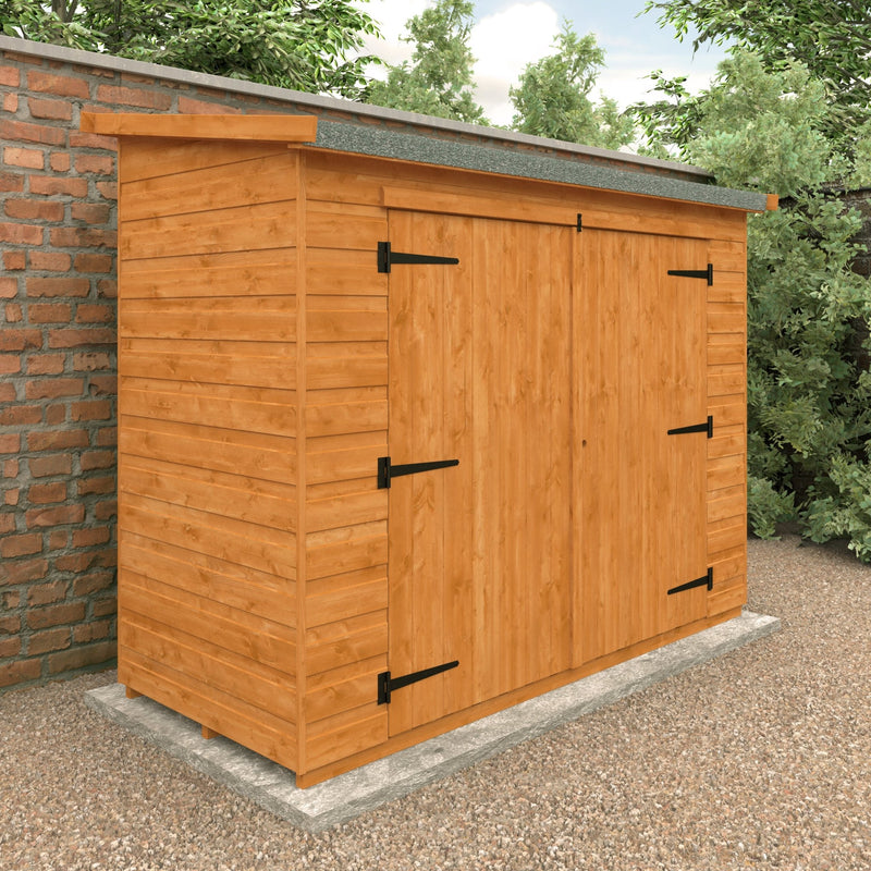 Shiplap Timber Pent Compact Shed - No Windows - Shed