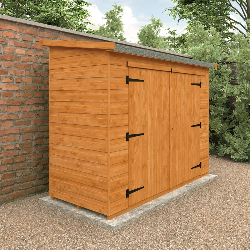 Shiplap Timber Pent Compact Shed - No Windows - Shed
